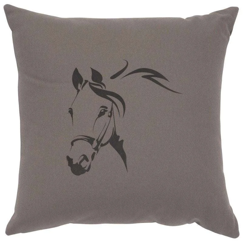 Expertly Made quot Horse Profile quot Image Pillow 16x16 Traditional