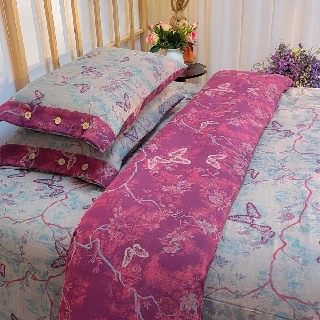 Versatile Ownkoti Heritage Butterfly Cotton Gauze Bedding Set 4PCS Original Design