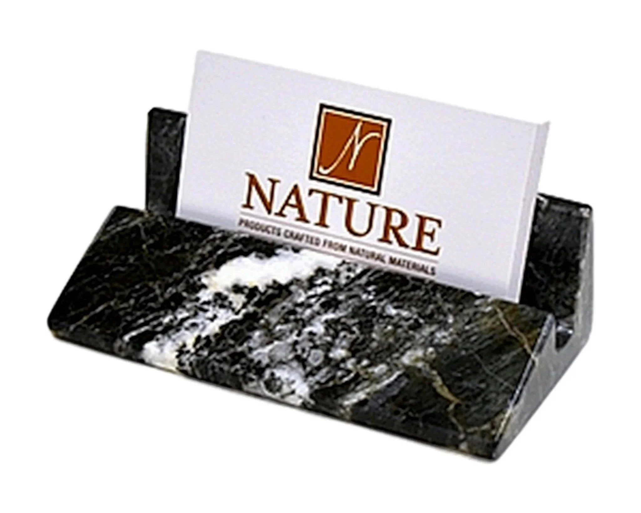 Reliable Marble Business Card Holder of Black Zebra Marble Quality