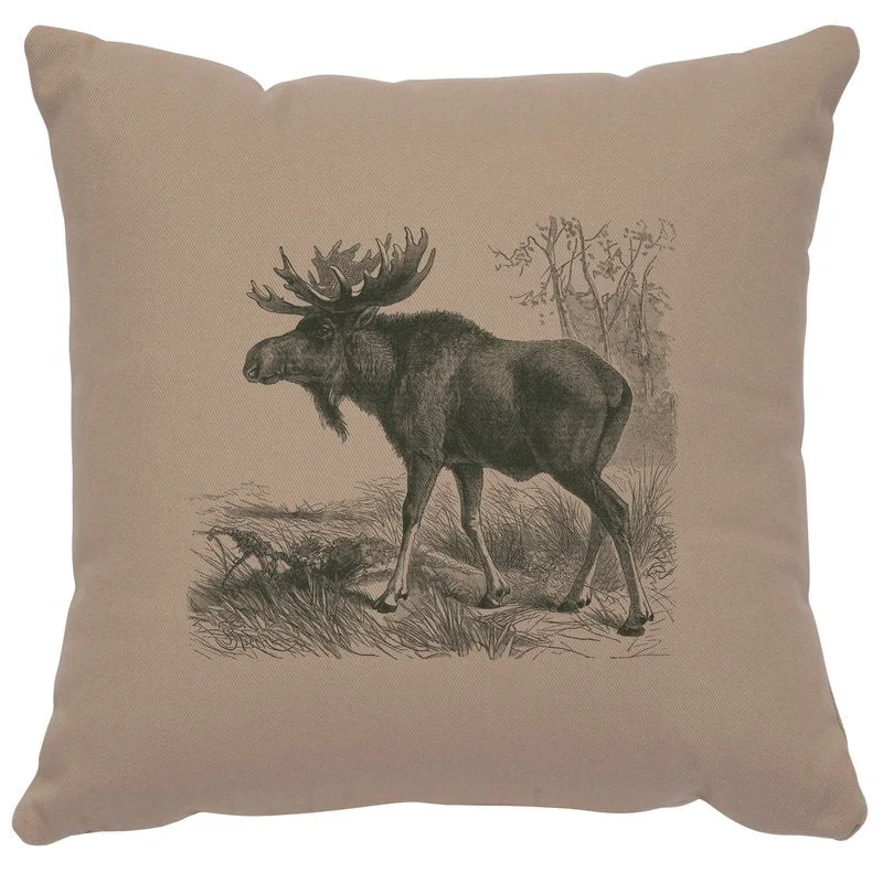 Reusable quot Moose Scene quot Image Pillow 16x16 Convenient