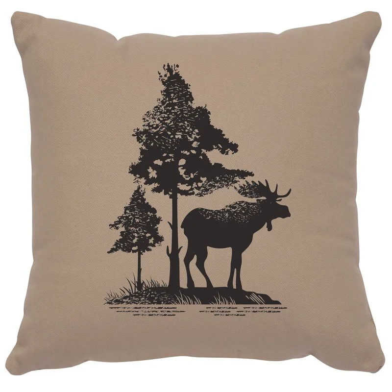 Contemporary quot Moose Tree quot Image Pillow 16x16 Fashionable