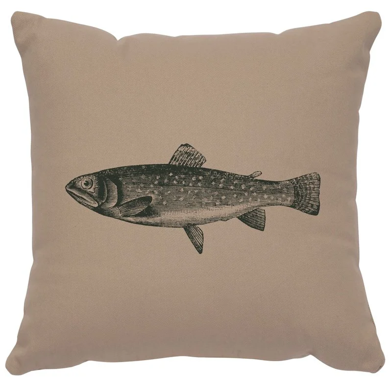 Crafted quot Trout quot Image Pillow 16x16 Practical