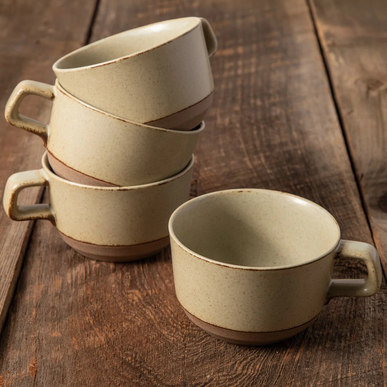 Professional Naoshima Mug Beige Set of 4 Classic