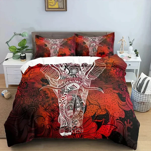 Efficient Mandala Elephant Duvet Cover First-Class