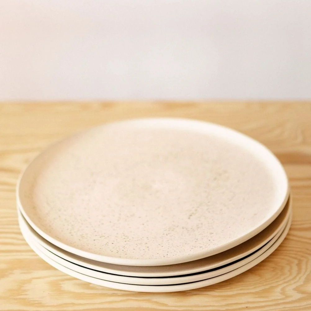 Outstanding Treves Dinner Plate Speckled Nude Set of 4 Elegant