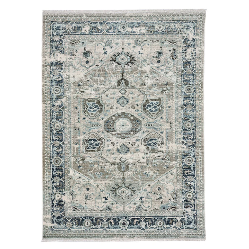 Premium Alden Rug – Heriz Silver Grey Verified