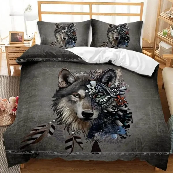 Comfortable Wolf Quilt Cover Long-Lasting