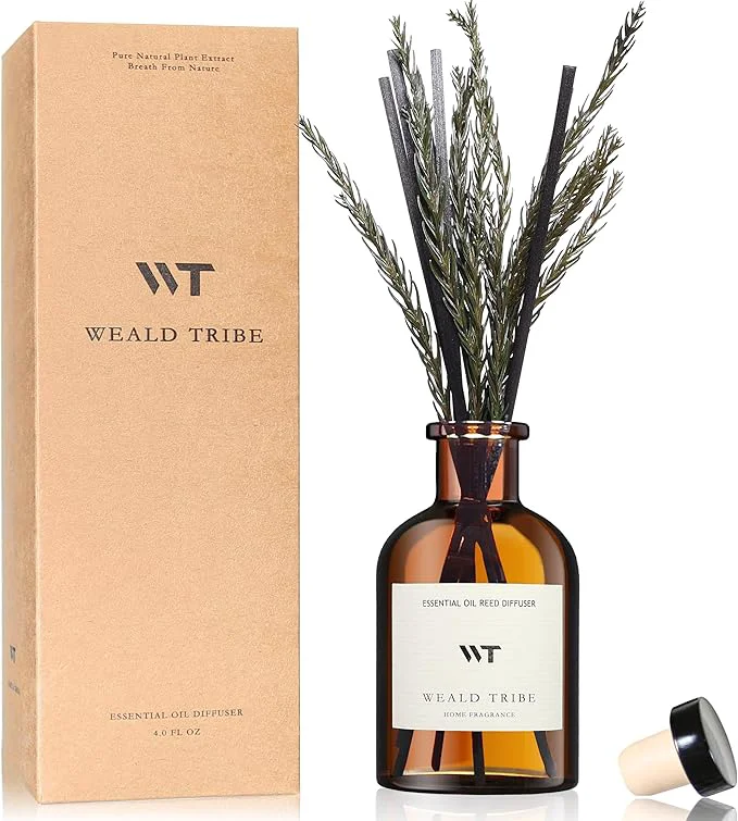 Soft WEALD TRIBE Reed Diffuser Set for Bathroom Air Fresheners Oil Diffuser Sticks Professional