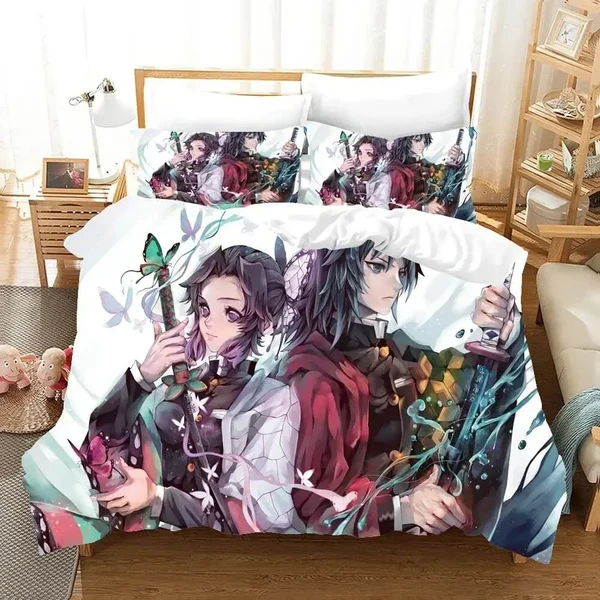 Convenient Demon Slayer Anime Shinobu amp Giyu Duvet Cover Original