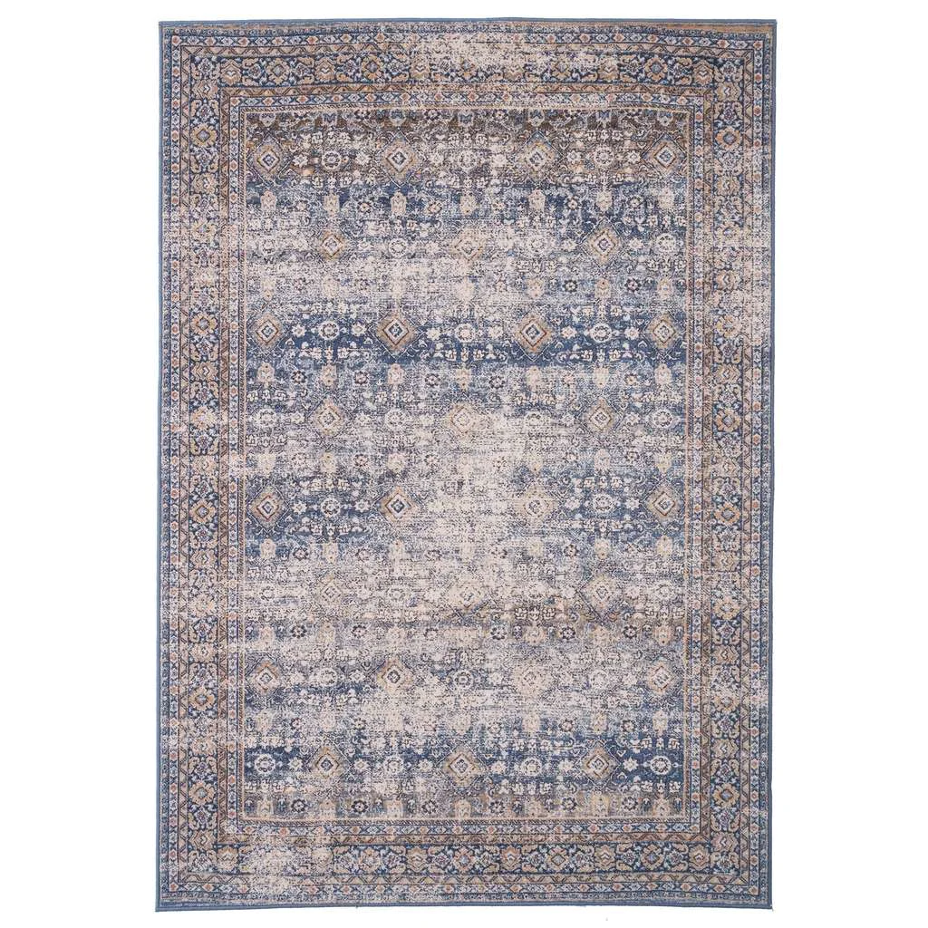 Quality Avery Rug – Bahktiar Navy Linen Reusable
