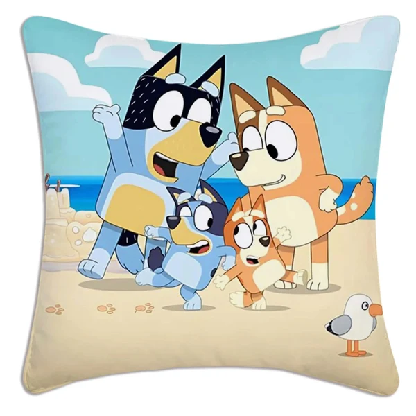Fine Crafted Bluey Family Cushion Cover Artisan