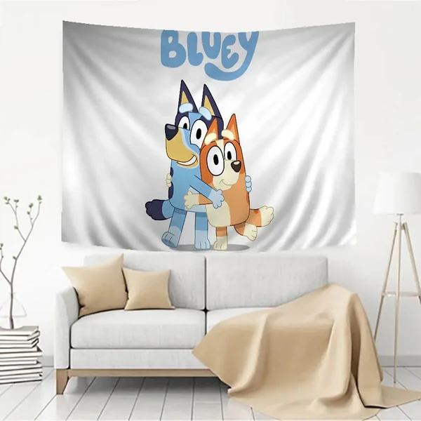 Crafted Bluey Cartoon Tapestry Luxury