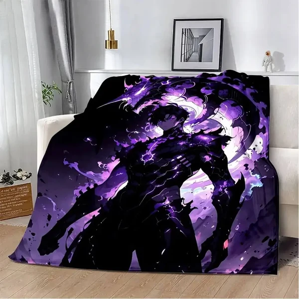 Fast Anime Sung Jin-Woo Throw Blanket Enhanced
