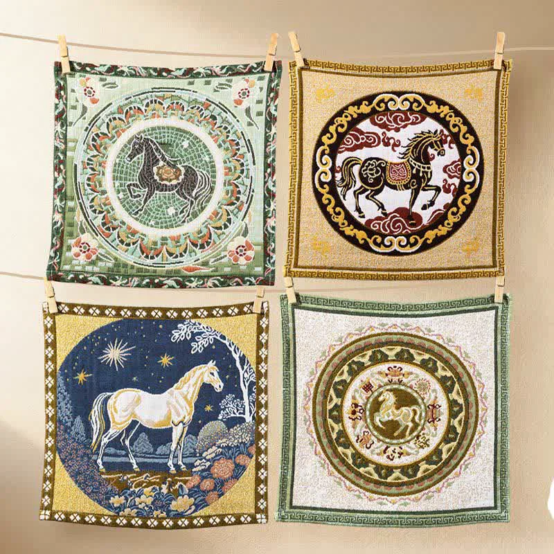 Fast Ownkoti Vintage Horse Zodiac Cotton Gauze Towel Pure