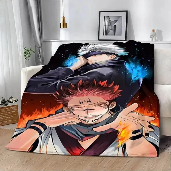 Superior Anime Jujutsu Kaisen Gojo amp Sakuna Throw Blanket Easy-to-Use