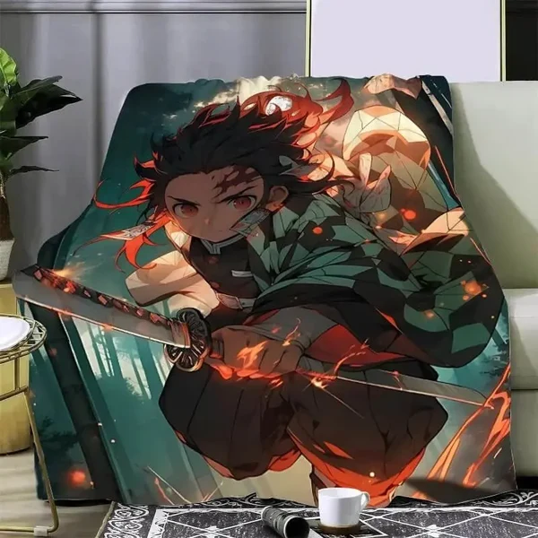 Proven Anime Demon Slayer Tanjiro Throw Blanket Clean