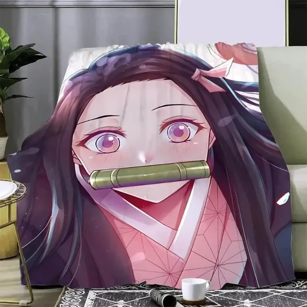 Stylish Demon Slayer Nezuko Kamado Throw Blanket Practical