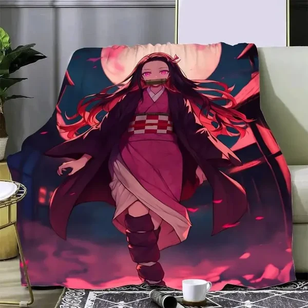 Clean Demon Slayer Nezuko Throw Blanket Responsible