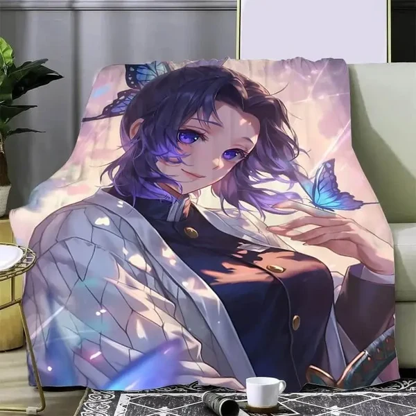 Unique Demon Slayer Shinobu Throw Blanket Enhanced