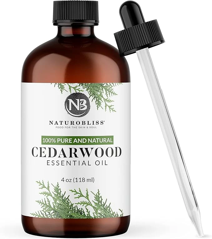 Sustainable NaturoBliss Cedarwood Essential Oil – Huge 4 Fl Oz – Pure and Natural – Crafted