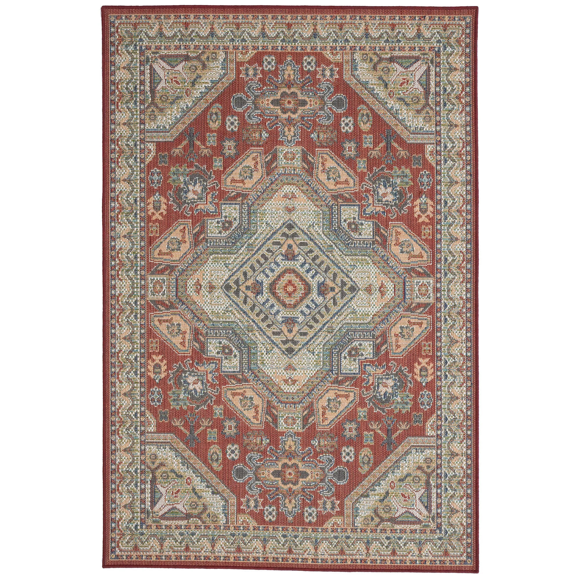 Detailed Captiva Rug – Tabriz Red First-Class