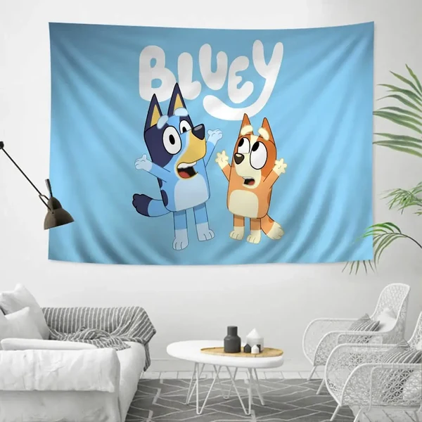 Verified Bluey Cartoon Tapestry Classic