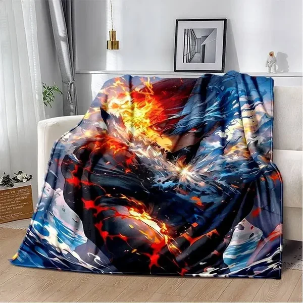 Practical Anime My Hero Academia Shoto Todoroki Throw Blanket Advanced