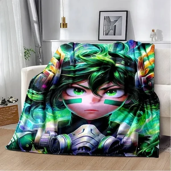 High-Performance Anime My Hero Academia Tsuyu Asui Throw Blanket Green
