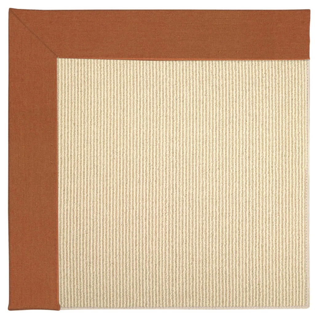 Breathable Creative Concepts Rug – Beach Sisal Canvas Rust Detailed