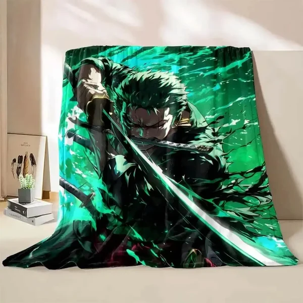 Powerful Anime One Piece Roronoa Zoro Throw Blanket Prestigious
