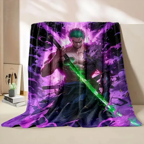 Smooth Anime One Piece Zoro 3D Throw Blanket Specialty