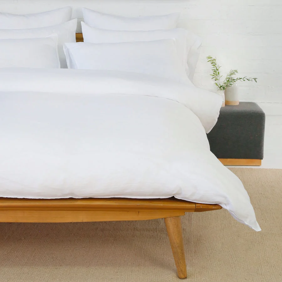 Proven Parker Linen King Duvet Set White High-End