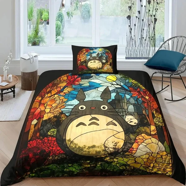 Breathable My Neighbor Totoro Quilt Cover Verified