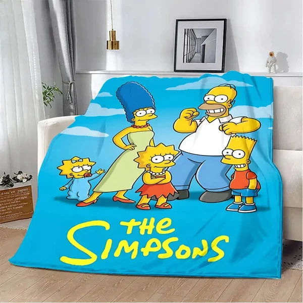 Pure Simpsons Cartoon Throw Blanket Original Design
