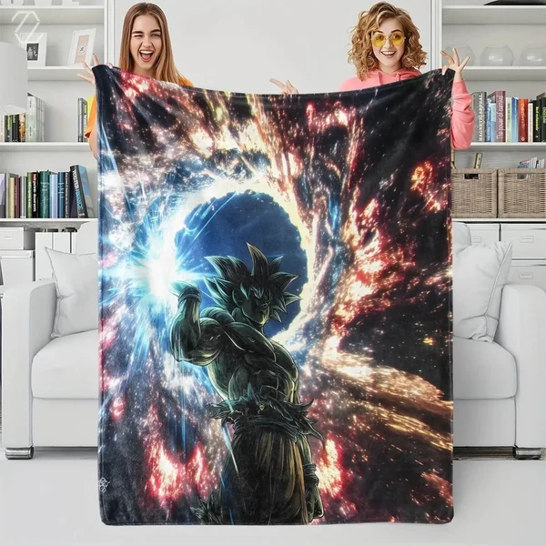 Safe Anime Dragon Ball Z Goku 3D Throw Blanket Fashionable