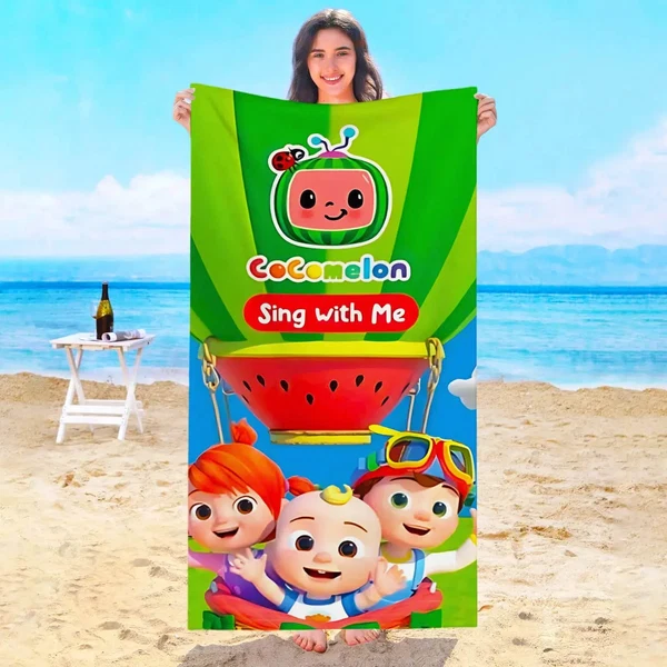 Original Design CoComelon Cartoon Beach Towel Convenient
