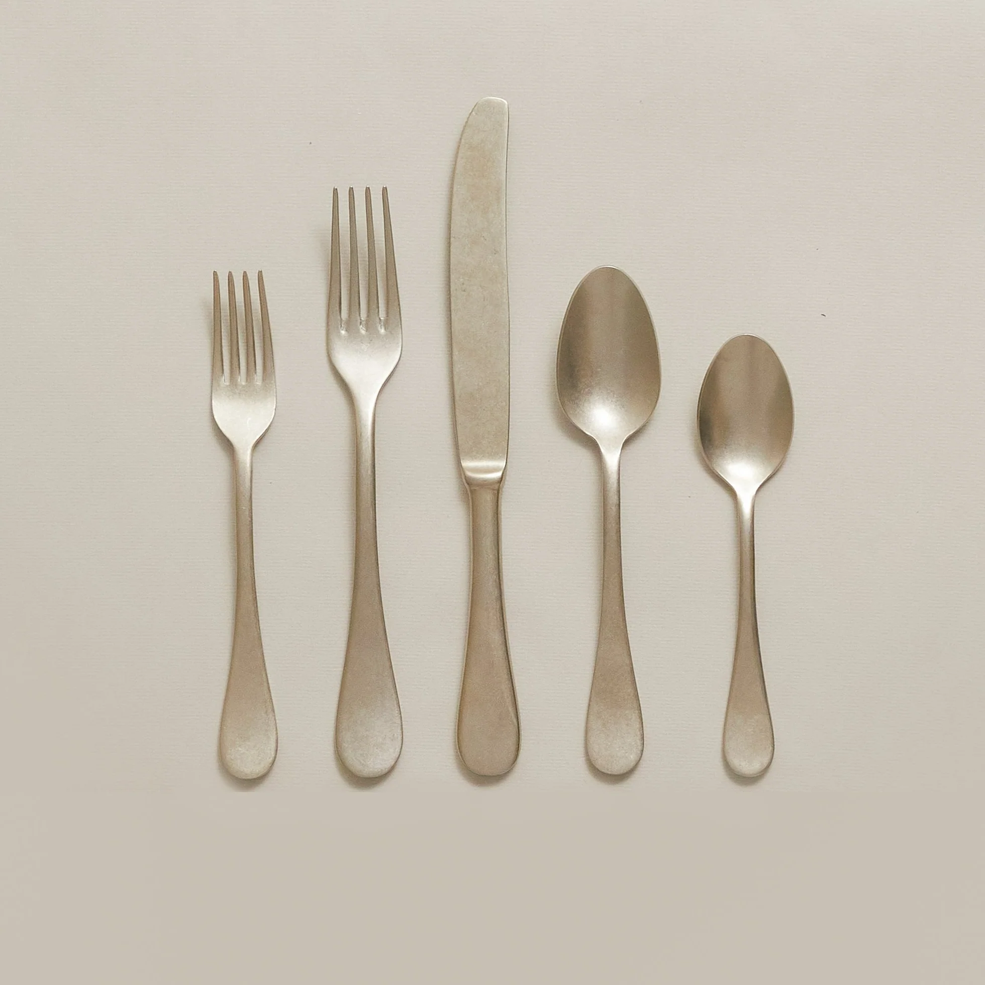Crafted Vintage Champagne Flatware Set Clean