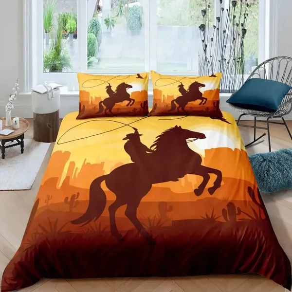 Recyclable Western Cowboy Bedding Set Optimized