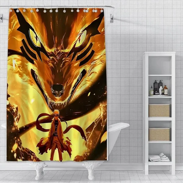 Premium Material Anime Naruto Uzumaki Shower Curtain Professional