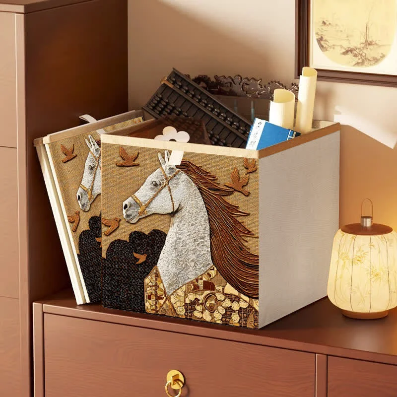 Sustainable Ownkoti Vintage Horse Foldable Decorative Storage Bag Easy-to-Use
