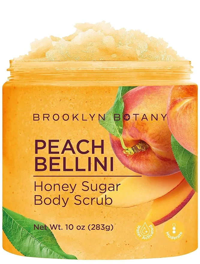 Fine Brooklyn Botany Peach Bellini Honey Sugar Scrub Traditional