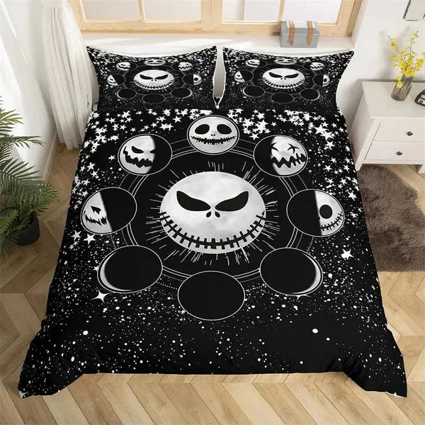 Pure Nightmare Floral Skull Quilt Cover Trendy