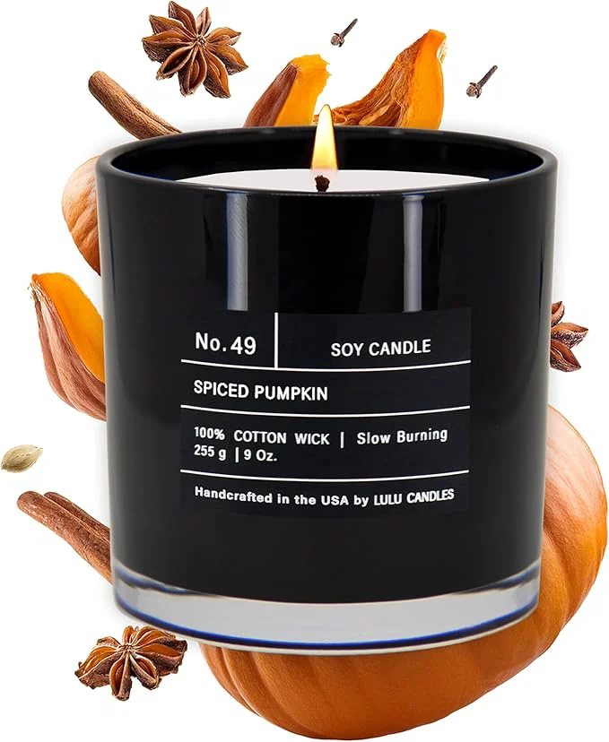 Lightweight Lulu Candles Spiced Pumpkin Smells Like Pumpkin Chai Luxury Scented Soy Specialty
