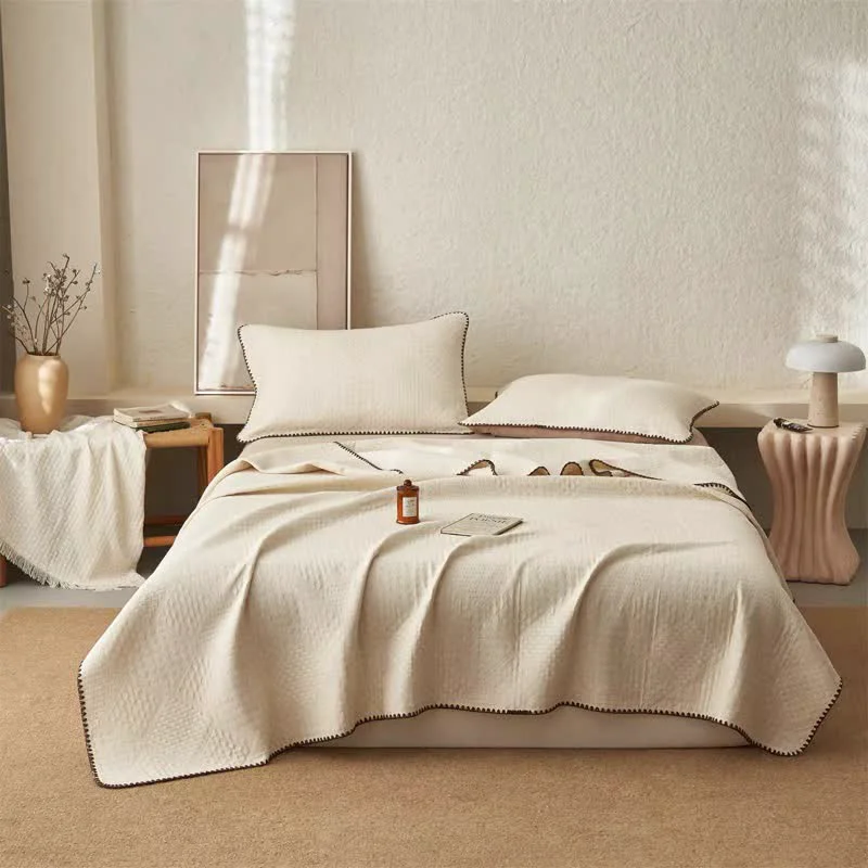 Artisan Ownkoti Textured Waffle Cotton Linen Quilt Outstanding