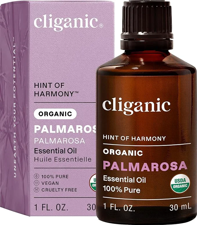 Durable Cliganic USDA Organic Palmarosa Essential Oil 1oz Crafted