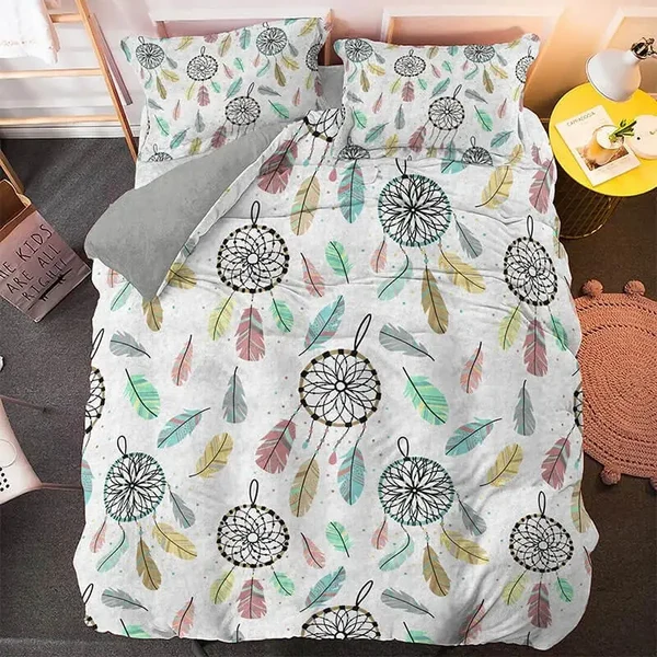 Natural Feather Dream Catcher Quilt Cover Excellent