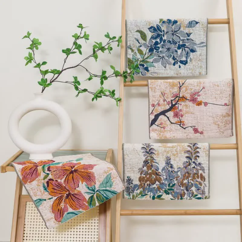 Modern Ownkoti Country Floral Cotton Gauze Kitchen Towel Next-Generation