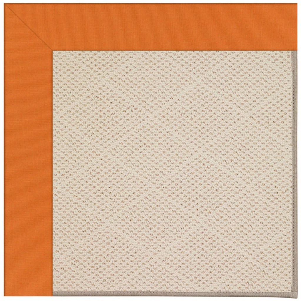 Original Creative Concepts Rug – White Wicker Canvas Tangerine Casual