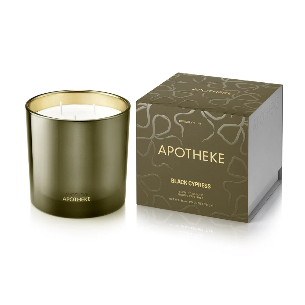 Solid Black Cypress 3-Wick Candle Soft