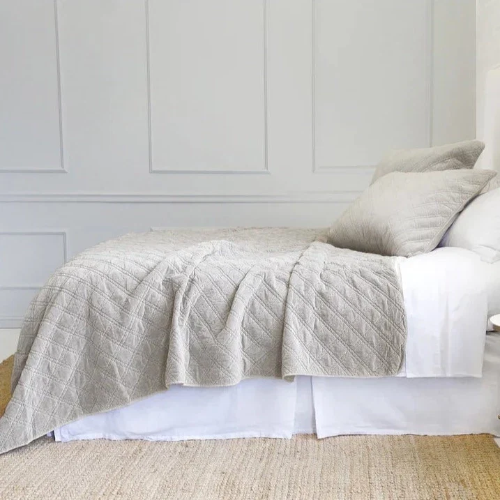 Exclusive Brussels Queen Coverlet Taupe Prestigious